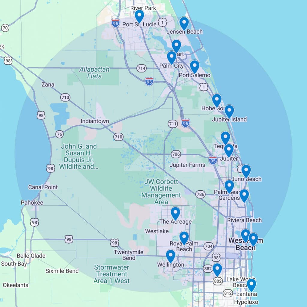 Klaybor service area map