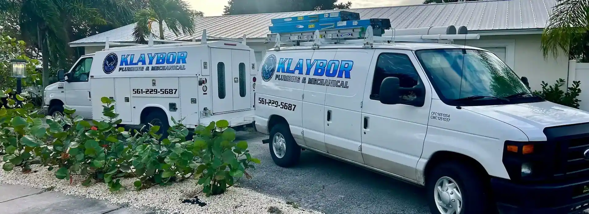 Klaybor Plumbing trucks